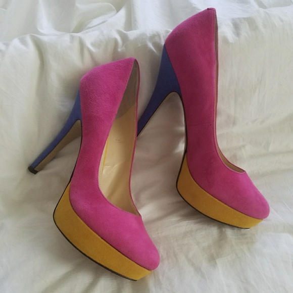 Enzo Angiolini Colorblock Heels - Picture 2 of 8
